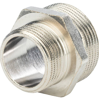 Ниппель переходной Ду 32*25 (1 1/4"х1") наружная резьба никель STOUT